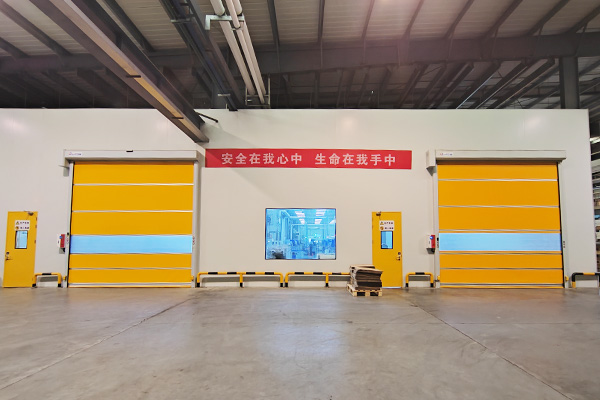 high speed door installation pic