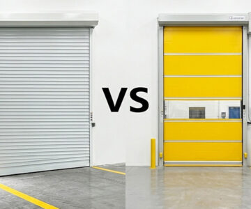pvc vs. aluminum rolling shutter door pic