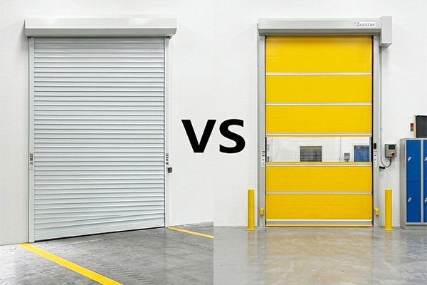 pvc vs. aluminum rolling shutter door pic