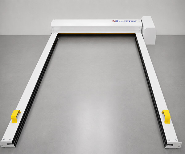 Reinforced frame and guide rail for clear PVC high speed fabric door