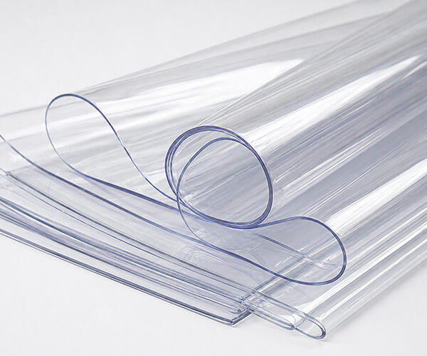 Clear PVC curtain structure for high speed fabric door
