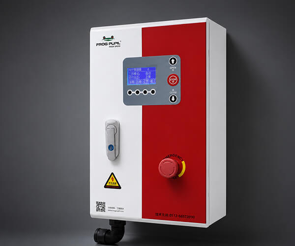 Servo motor system for clear PVC high speed fabric door