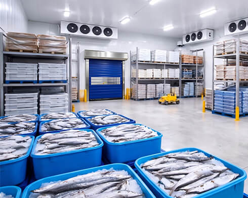 Seafood cold storage door solution