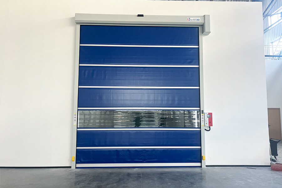 High speed door for seafood processing workshop