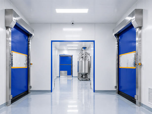 dairy door for dairy processing plant with high speed roll up door