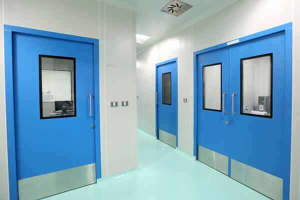 cleanroom swing door for dairy filling and packaging area