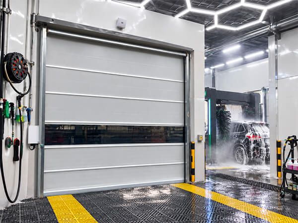 high speed car wash door for commercial car wash bays